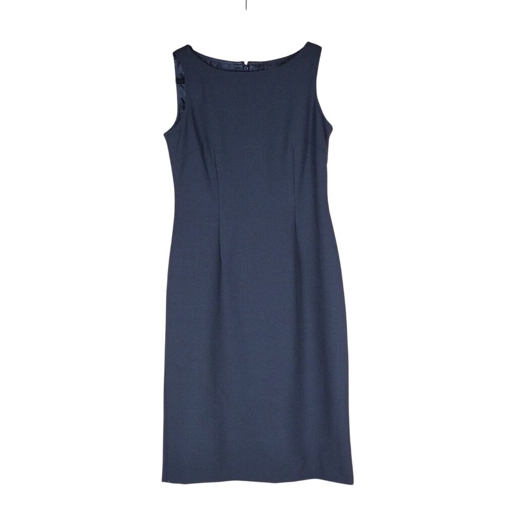 Anne Klein Suit Executive Elegant Business Office Formal Preppy Navy Midi Dress